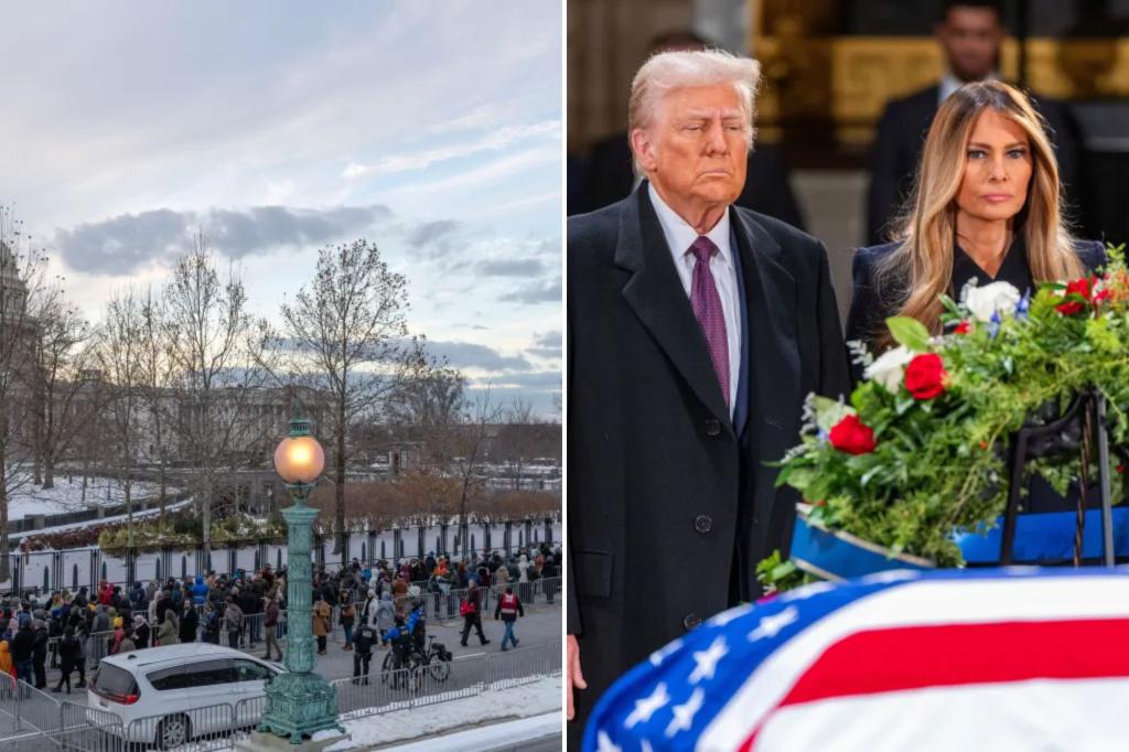 Capitol Police arrest man who tried to set his car on fire as Trump paid respects to Jimmy Carter and met with GOP senators