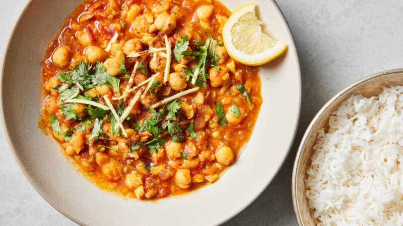 Chana Masala, Roast Orange Chicken and a Flexible Cabbage Salad