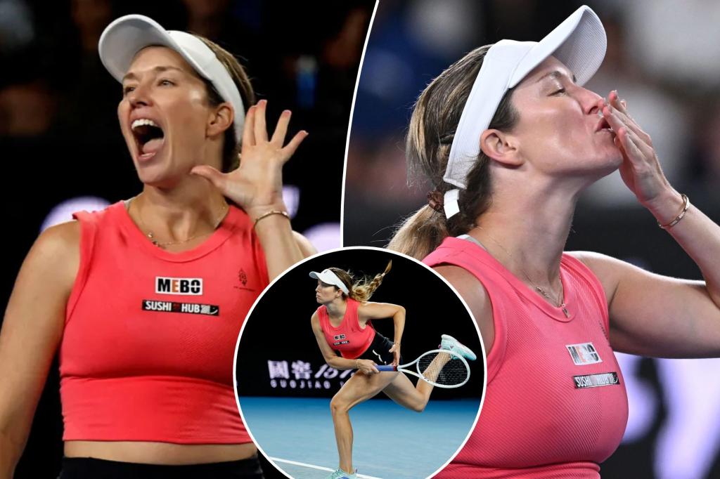 Danielle Collins blows kisses to heckling Australian Open crowd after win