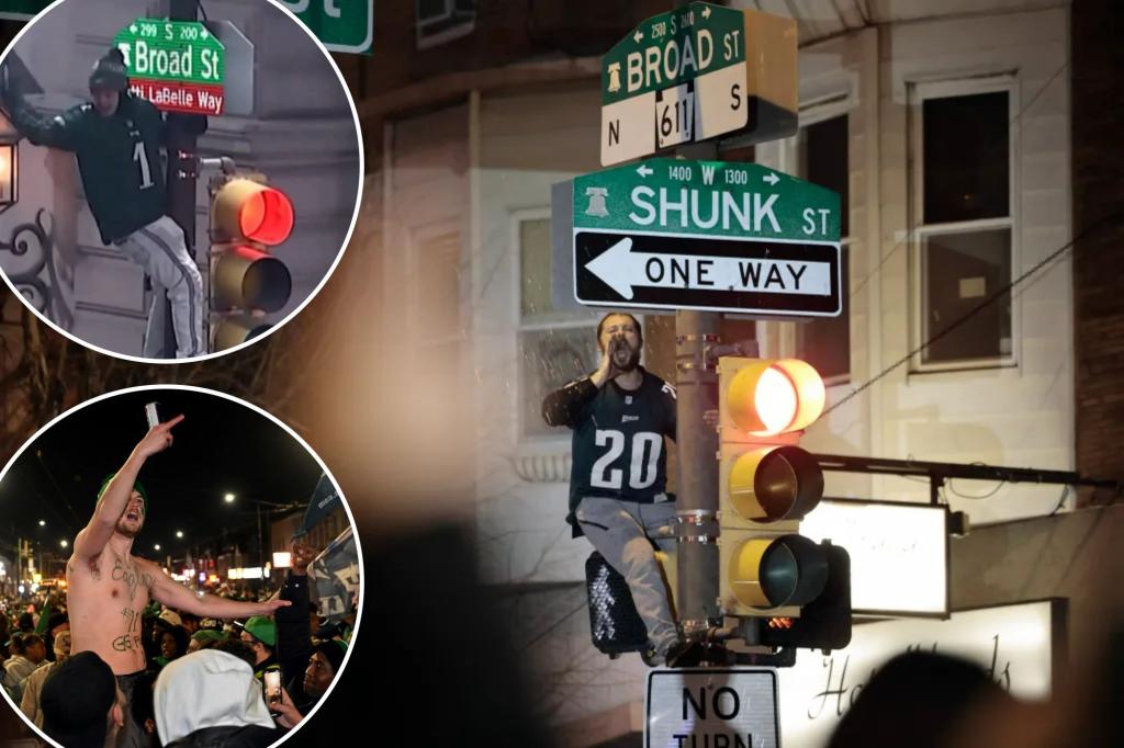 Eagles fans go wild in the streets after Super Bowl 2025 berth