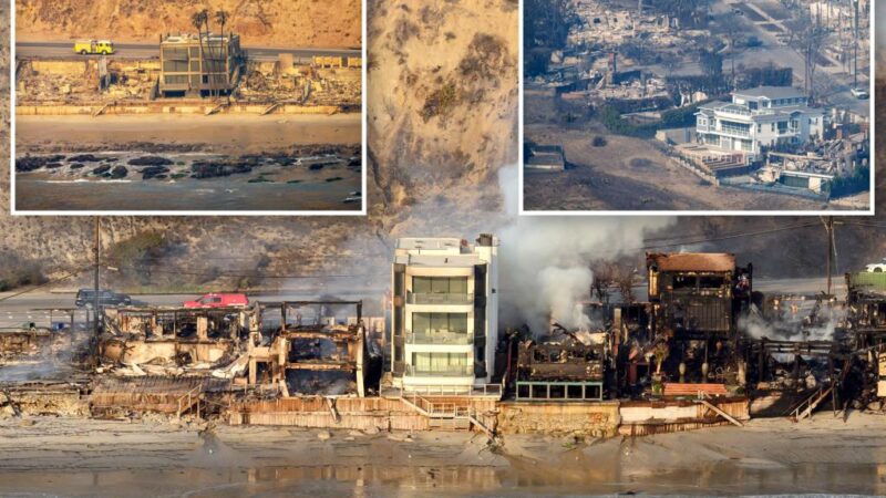 Few lucky mansions escape LA fire’s wrath in Malibu: photos