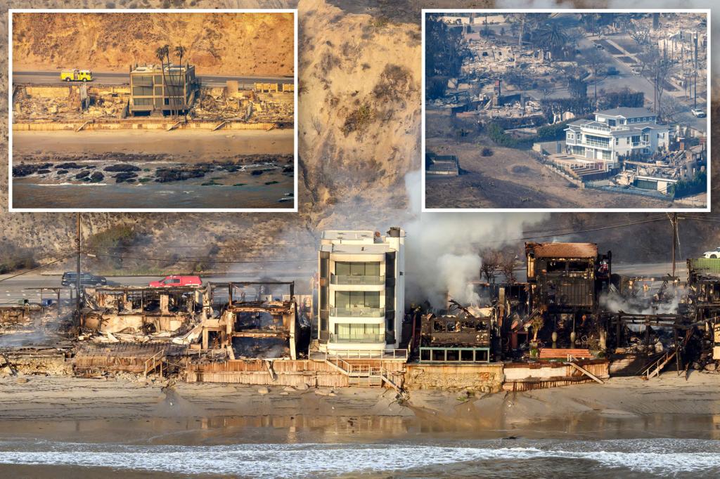 Few lucky mansions escape LA fire’s wrath in Malibu: photos