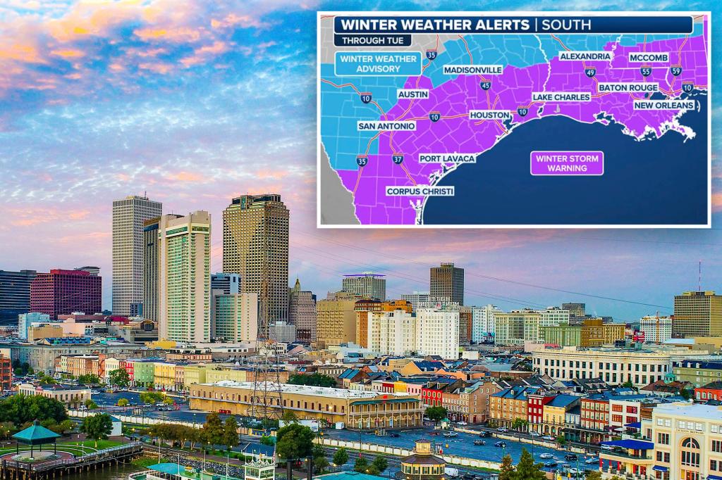 Gulf Coast, including New Orleans, expected to be buried by historic snowstorm