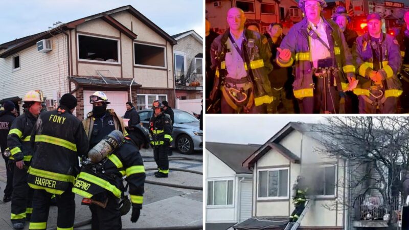 Heroic firefighter saves baby trapped in basement of burning NYC home: FDNY