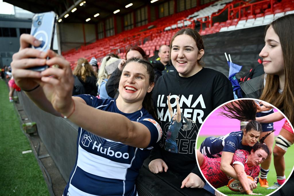 Ilona Maher makes Bristol Bears rugby debut in front of record crowd