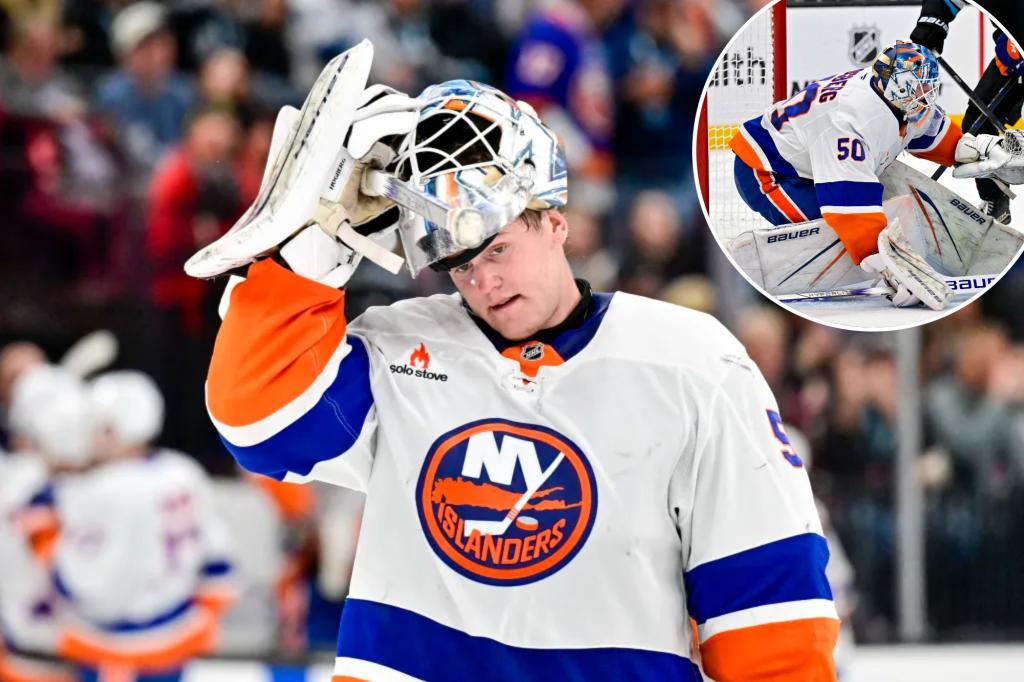 Islanders’ Marcus Hogberg comes up big in place of ailing Ilya Sorokin