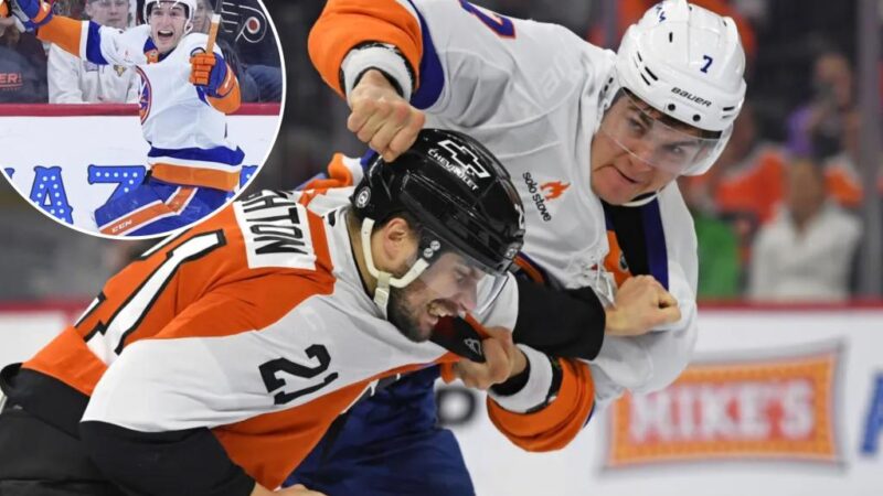 Islanders blank Flyers in chippy affair as win streak reaches six