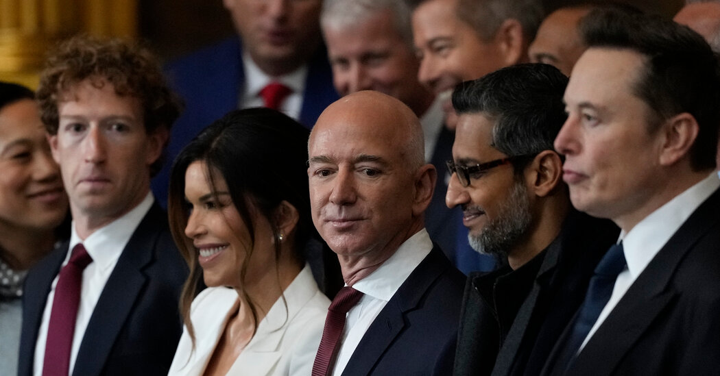 Jeff Bezos, Mark Zuckerberg and Other Billionaires at the Inauguration