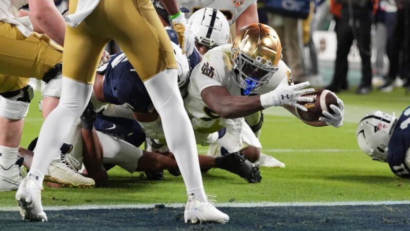 Jeremiyah Love scores wild Notre Dame touchdown