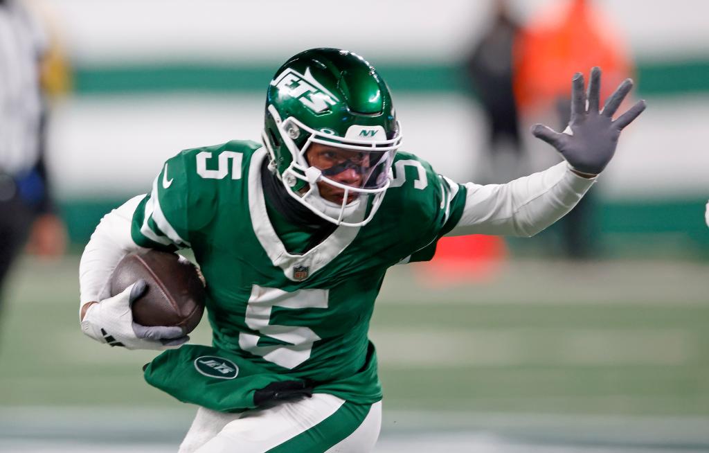 Jets’ Garrett Wilson not moved by surpassing 100 catches