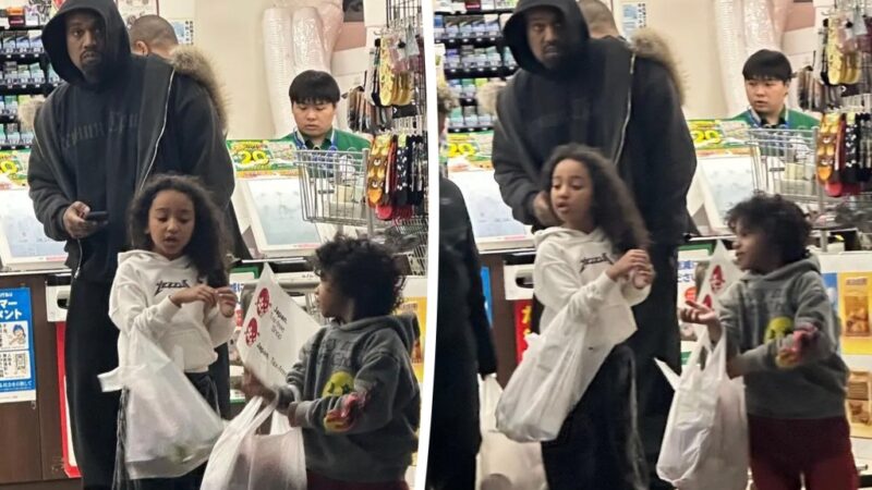 Kanye West reunites with his and Kim Kardashian’s children in Japan