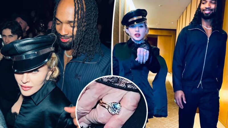 Madonna shows off diamond ring on THAT finger in pics with boyfriend