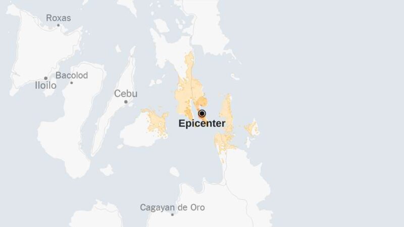 Map: 5.7-Magnitude Earthquake Strikes the Philippines