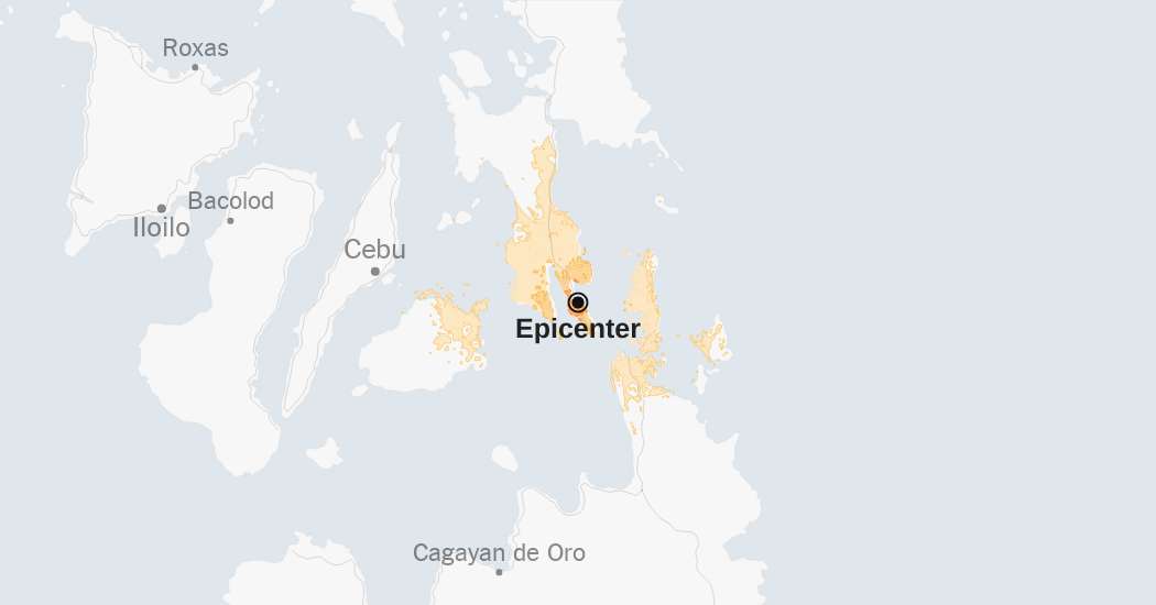 Map: 5.7-Magnitude Earthquake Strikes the Philippines