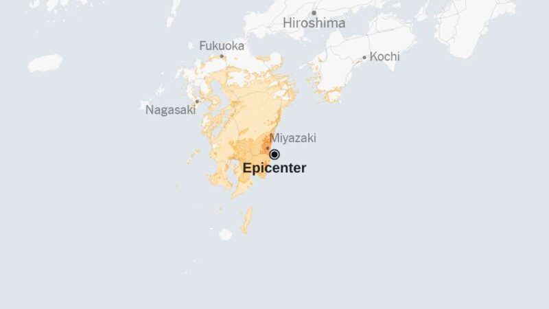 Map: 6.8-Magnitude Earthquake Strikes Near Japan