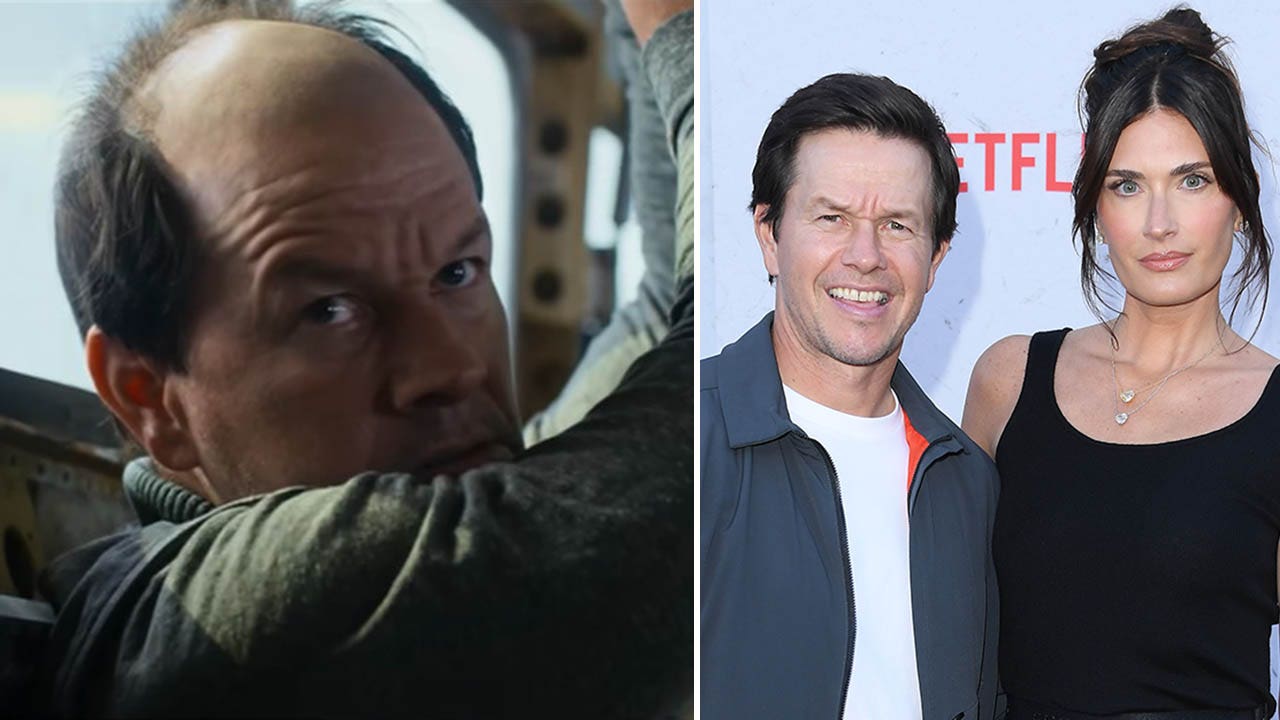 Mark Wahlberg’s wife ‘dove under the covers’ when she saw actor’s shaved head for bald role in ‘Flight Risk’