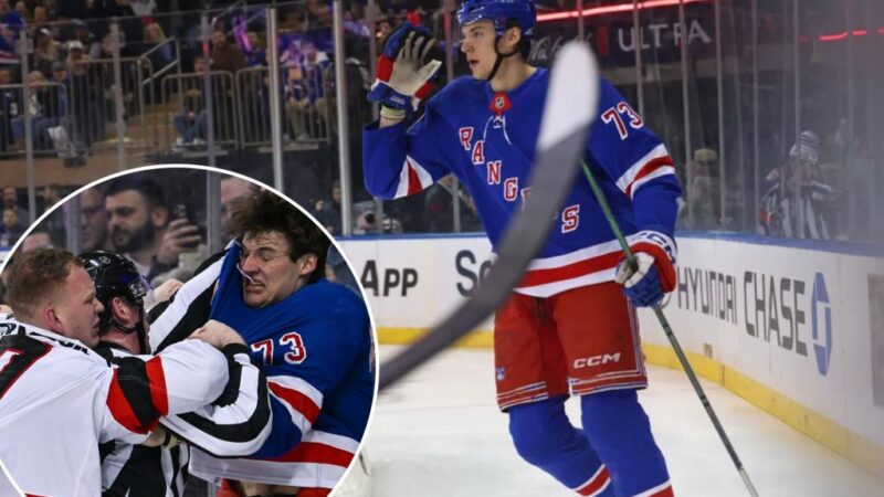 Matt Rempe gets it done with goal, fists as he continues to be Rangers spark