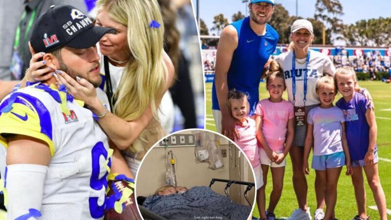 Matthew Stafford’s kids spent night in hospital before Rams’ playoff game