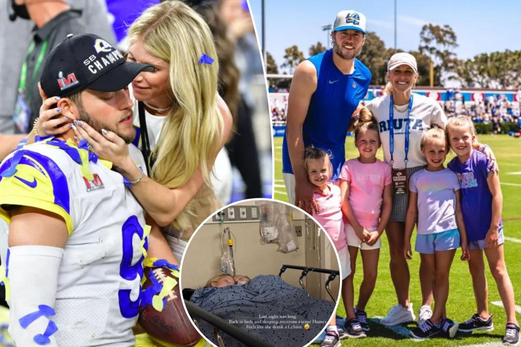 Matthew Stafford’s kids spent night in hospital before Rams’ playoff game