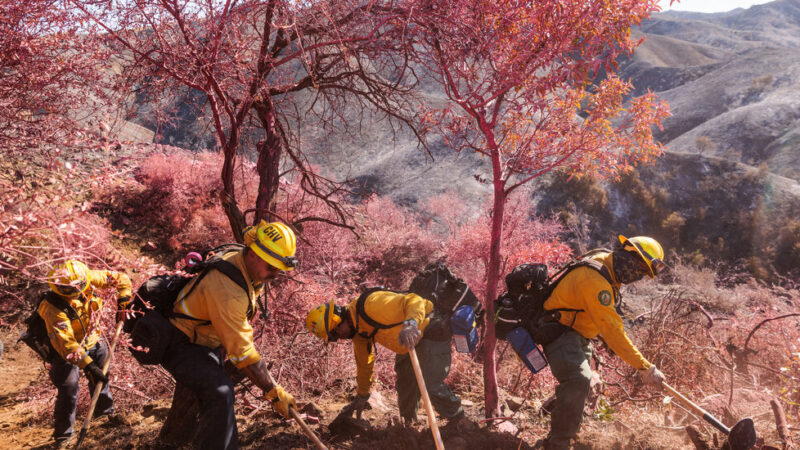 Mexican Firefighters Watch for Hot Spots From the Palisades Fire