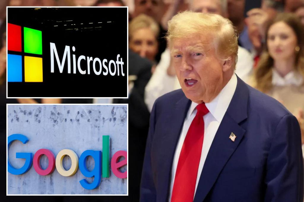 Microsoft, Google each donate $1M to Trump’s inaugural fund