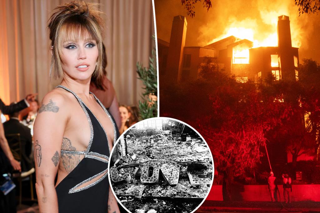 Miley Cyrus’ ‘soul aches’ for Los Angeles wildfire victims