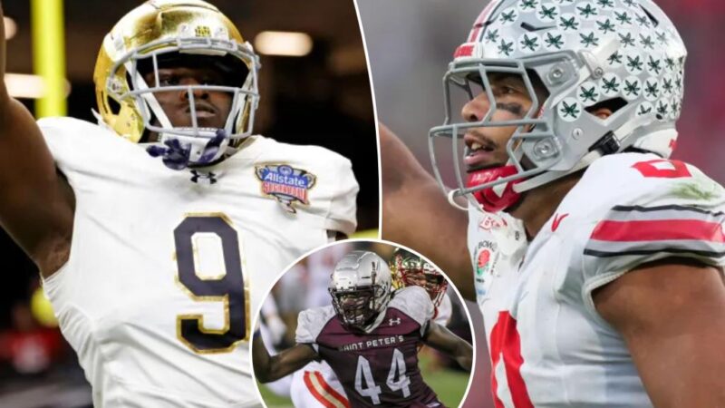 NJ high school teammates squaring off in Ohio State-Notre Dame