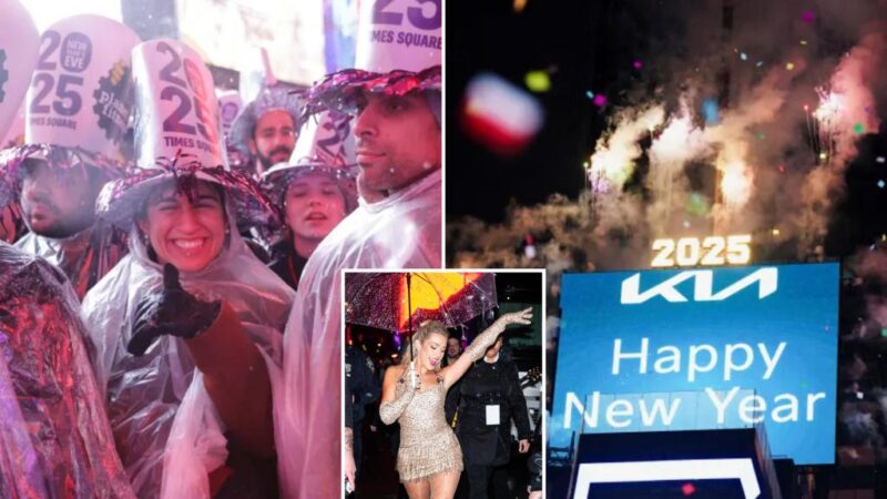 NYC New Years Eve revelers unfazed by rain to welcome 2025 in Times Square