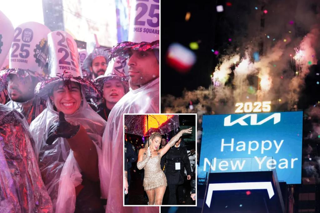 NYC New Years Eve revelers unfazed by rain to welcome 2025 in Times Square