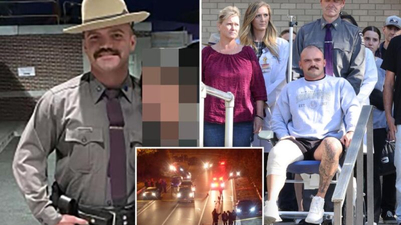 NYS trooper Thomas Mascia, who claimed he was shot during a Long Island traffic stop, turned himself into police