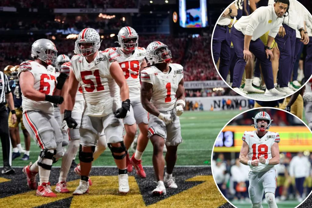 Ohio State staves off late Notre Dame rally to win CFP championship