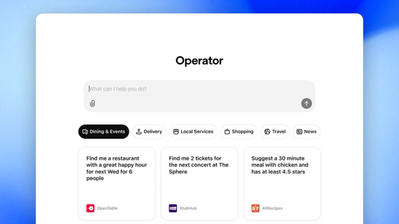 OpenAI Unveils New Agent Tool ‘Operator’