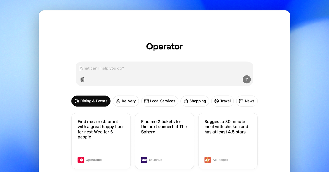 OpenAI Unveils New Agent Tool ‘Operator’