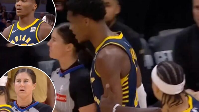 Pacers star Bennedict Mathurin suspended for bumping ref in stunning scene