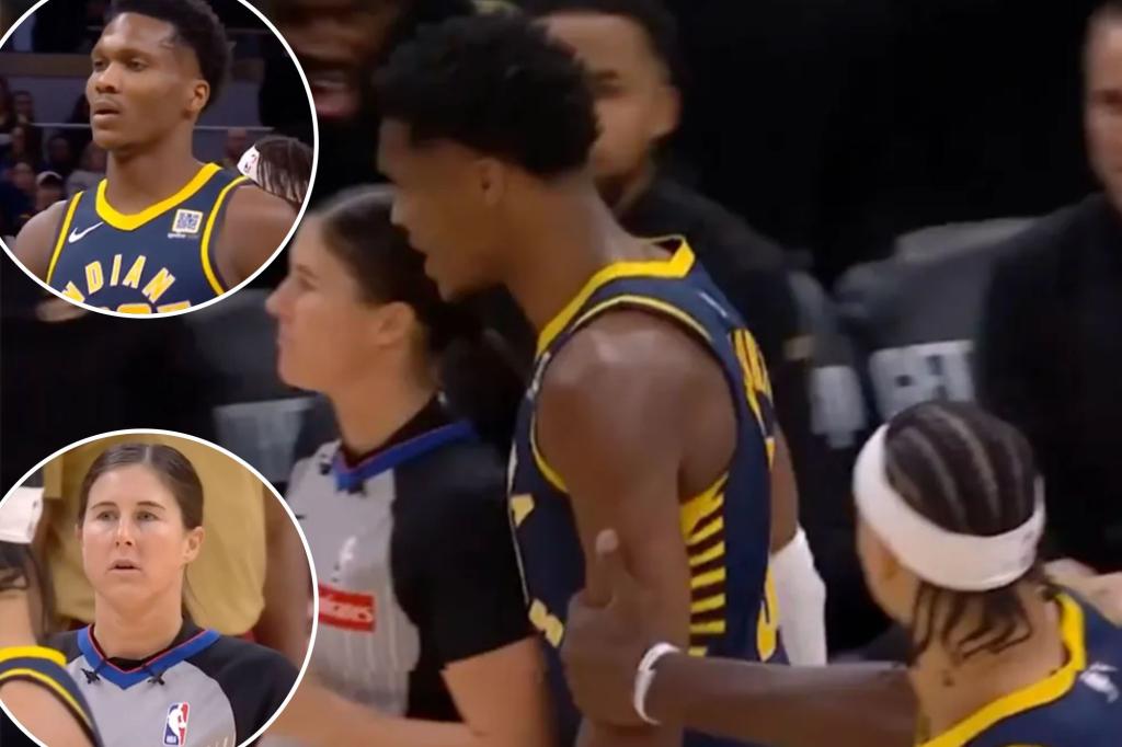 Pacers star Bennedict Mathurin suspended for bumping ref in stunning scene