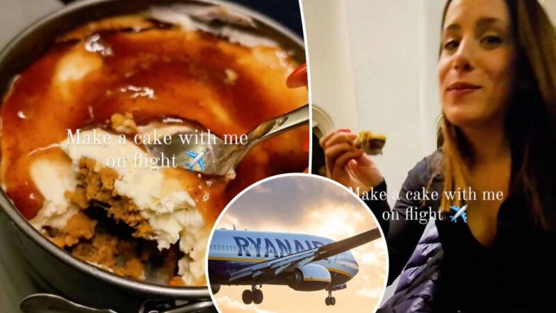 Passenger irritates fellow flyers by preparing dessert at her seat