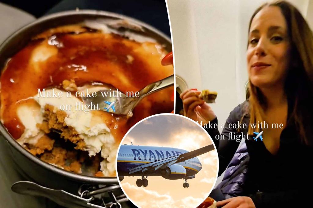 Passenger irritates fellow flyers by preparing dessert at her seat