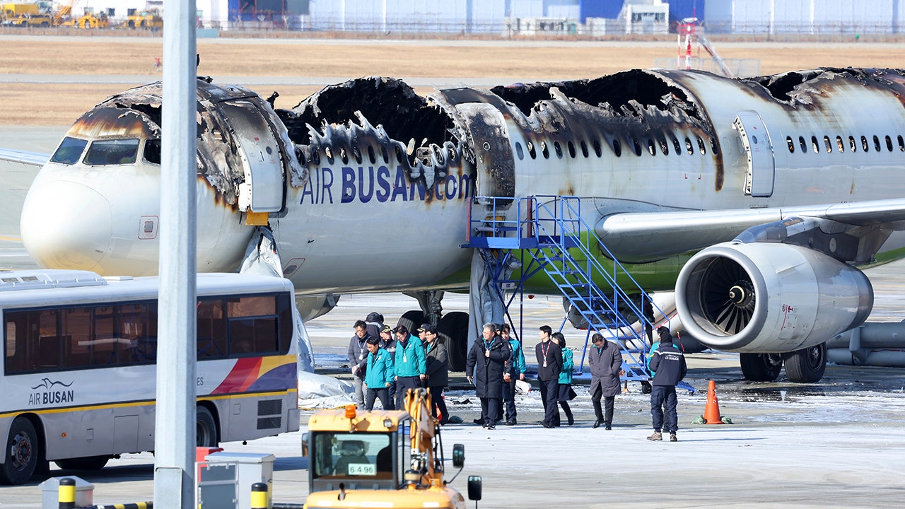 Passenger plane catches fire at South Korean airport. All 176 people on board are evacuated