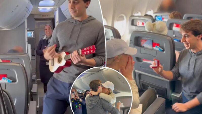 Pennsylvania CEO Sam Riber recreates scene from ‘The Wedding Singer’ to propose mid-flight