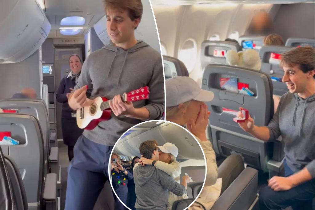 Pennsylvania CEO Sam Riber recreates scene from ‘The Wedding Singer’ to propose mid-flight