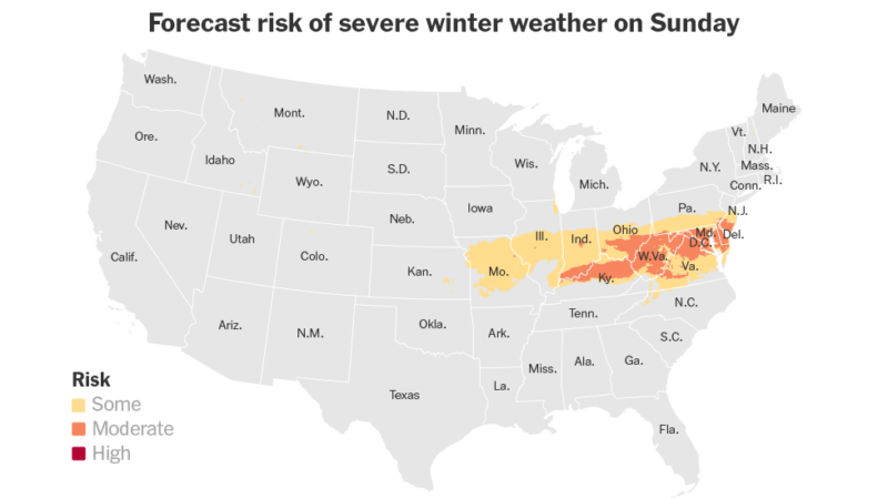 Potent Storm Blasts Parts of U.S. With Sleet, Snow and Freezing Rain