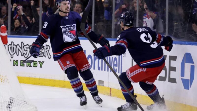 Rangers snag thrilling win over Devils thanks to Sam Carrick’s OT goal