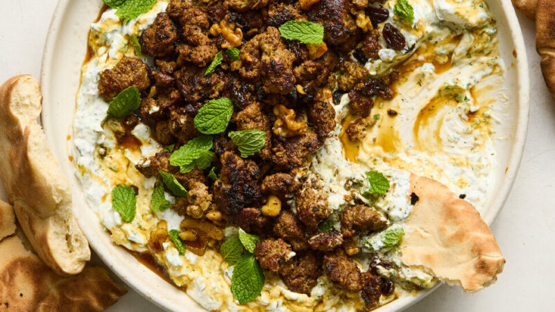 Smashing Smashed Beef Kebab With Cucumber Yogurt