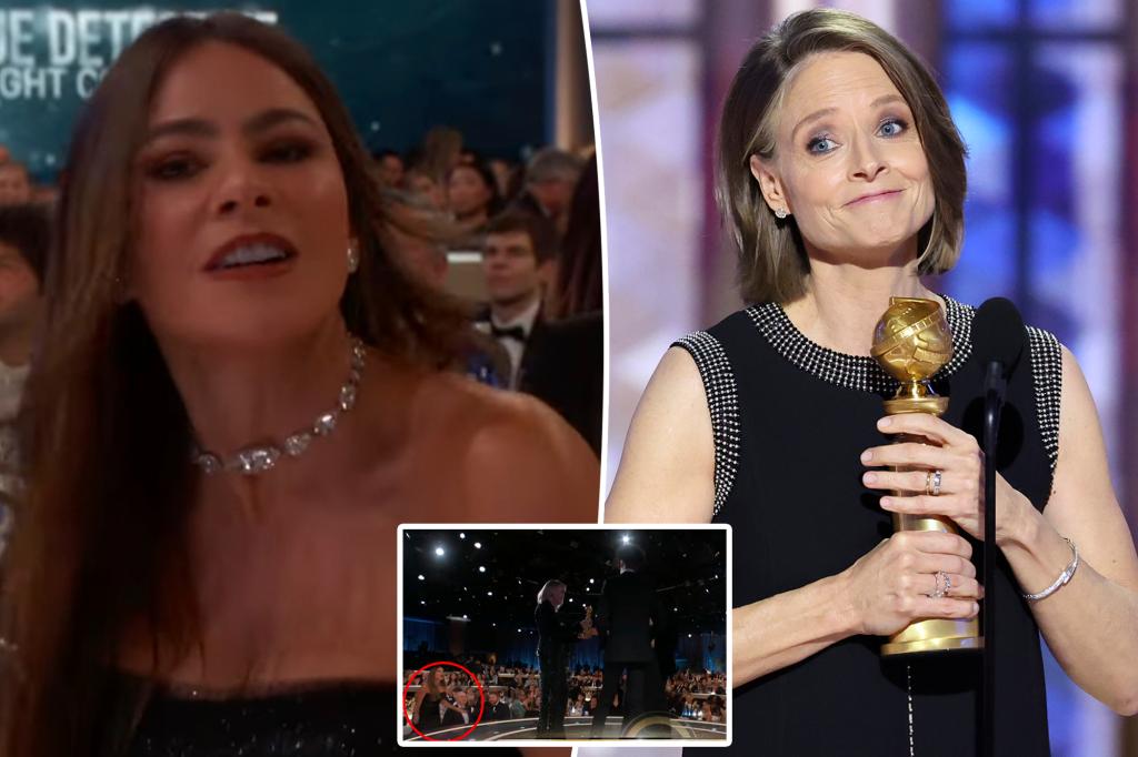 Sofia Vergara heckles Jodie Foster at 2025 Golden Globes