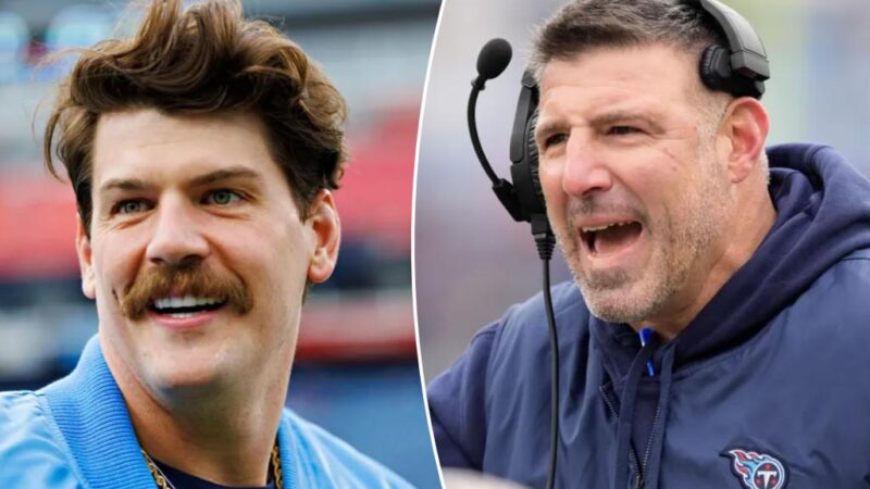 Taylor Lewan preps Patriots for the Mike Vrabel experience: ‘Keep your butthole tight’