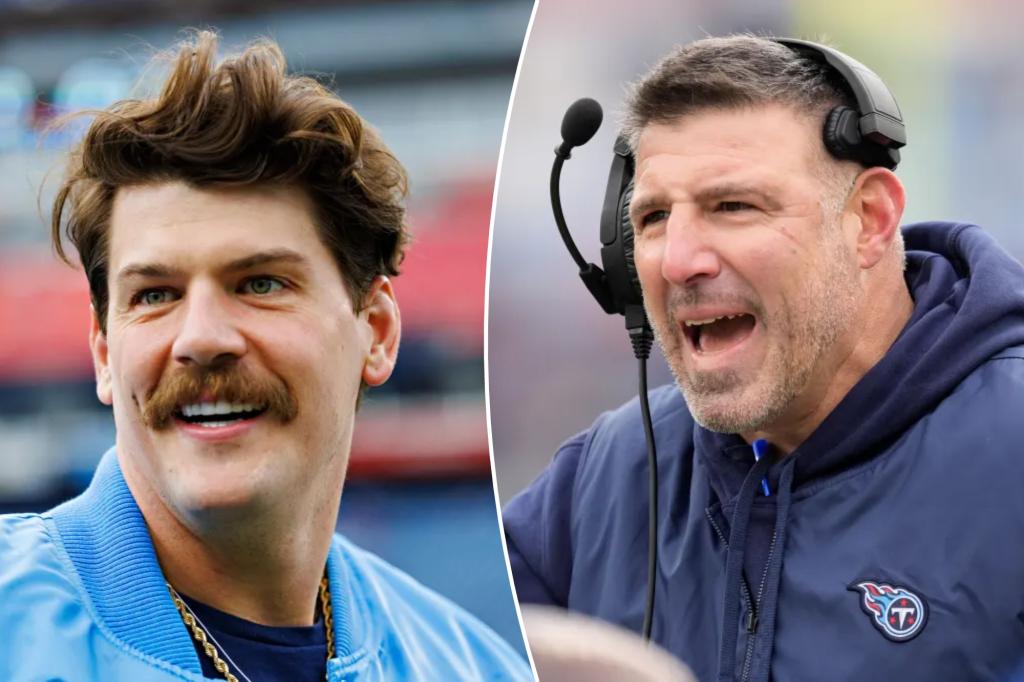 Taylor Lewan preps Patriots for the Mike Vrabel experience: ‘Keep your butthole tight’