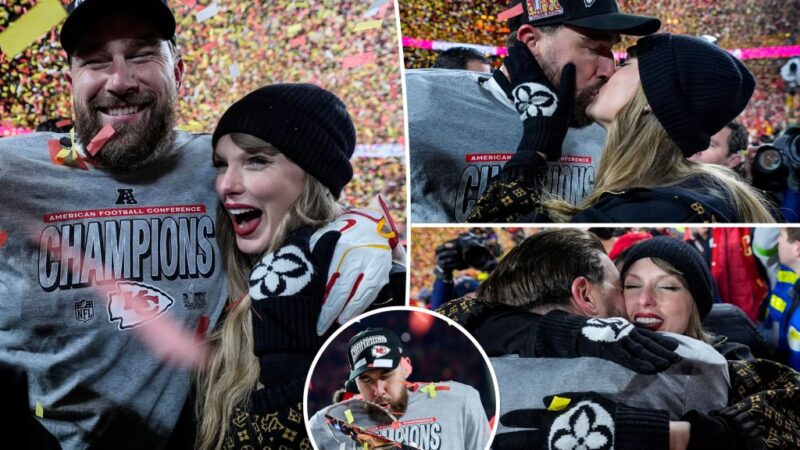 Taylor Swift and Travis Kelce celebrate Chiefs’ win in AFC Championship 2025: See all the photos