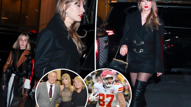 Taylor Swift dines with BFF Ashley Avignone, her parents in NYC ahead of Travis Kelce’s playoffs game