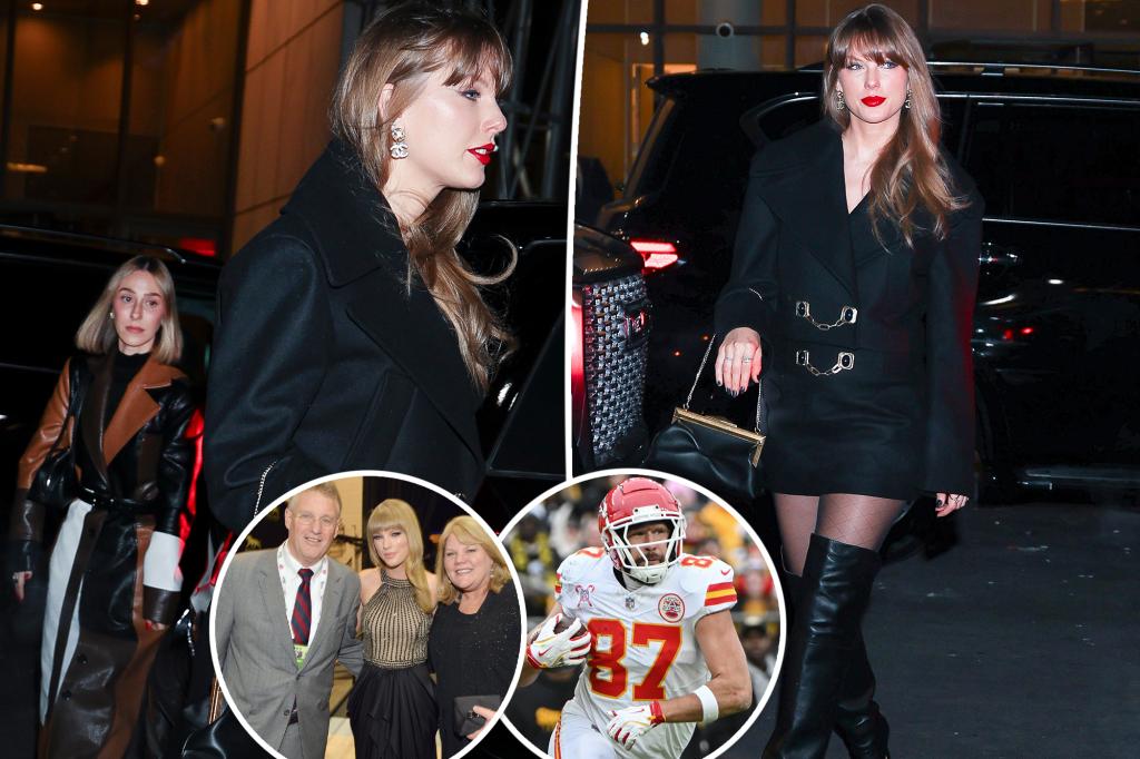 Taylor Swift dines with BFF Ashley Avignone, her parents in NYC ahead of Travis Kelce’s playoffs game