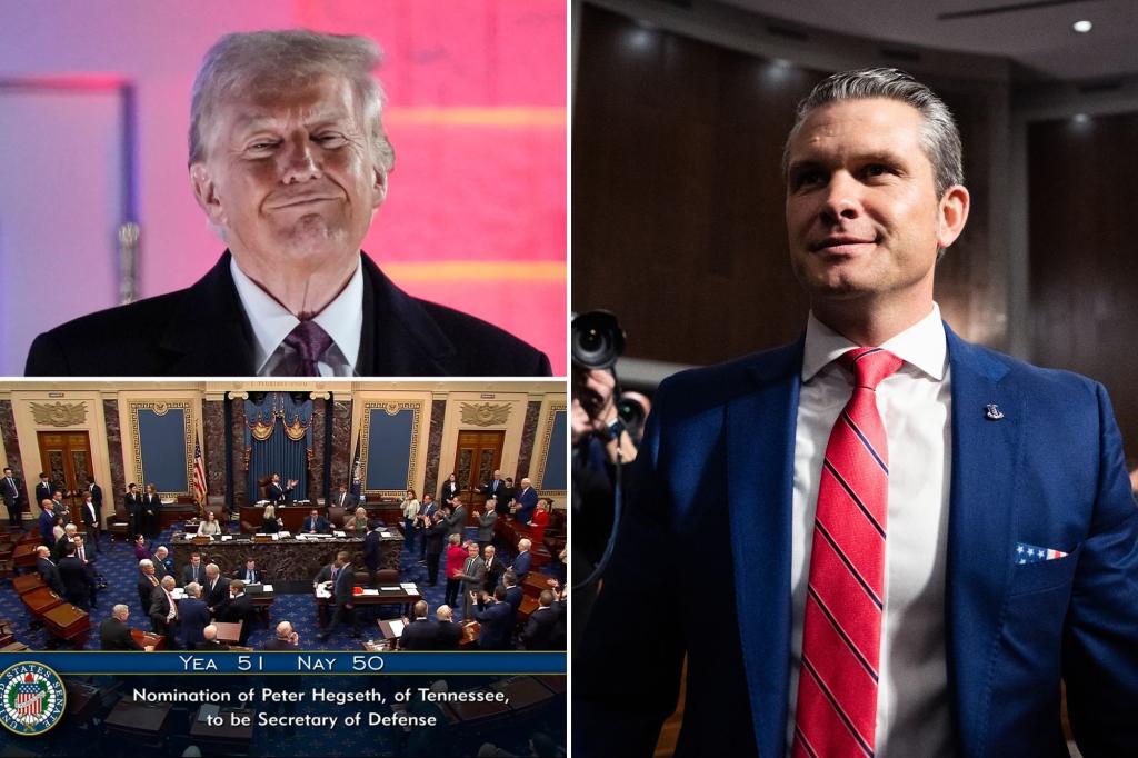 Trump, Republicans celebrate Pete Hegseth’s defense secretary confirmation